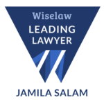 Wiselaw leading lawyer award for Jamila Salam